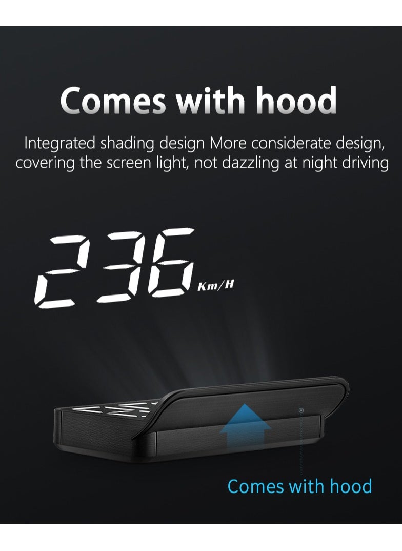 Generic - Advanced M3 Car Head-Up Display with Multi-function OBD2 Interface, Real-Time Speed, RPM, Voltage, and Fatigue Driving Alerts - Image 1