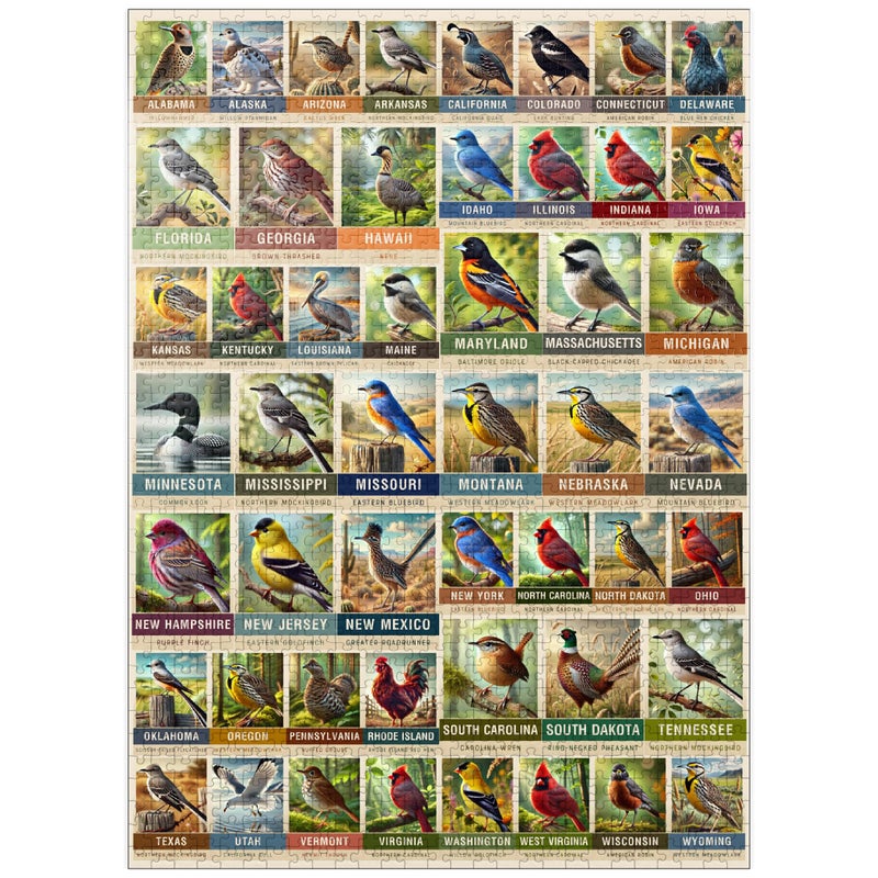 MyPuzzle.com MyPuzzle State Birds Series 50 State Birds Collage Vol1 Premium 1000 Piece Jigsaw Puzzle for Adults - Image 3