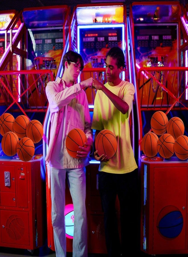 Vinsot 8 Pack Mini Rubber Basketballs Set 7 Inch Mini Hoop Basket Ball with Air Pump for Beginner Basketball Arcade Games Indoor Outdoor Pool Party Favors(Orange) - Image 3