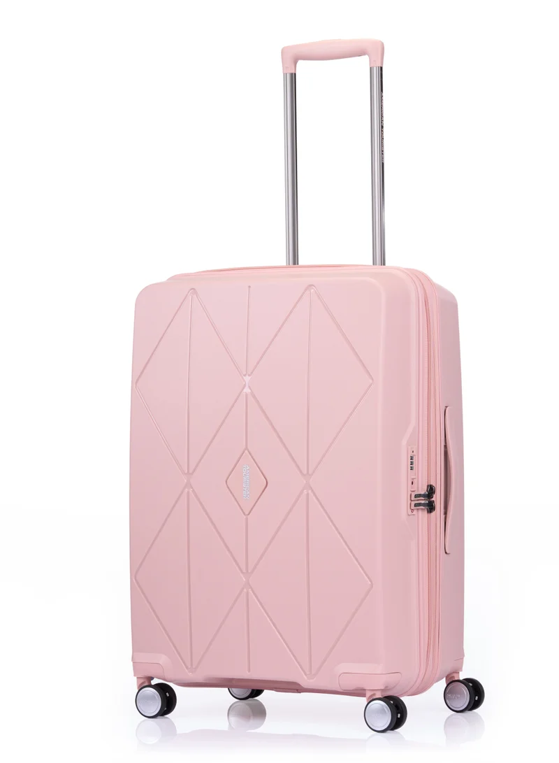 AMERICAN TOURISTER Argyle Suitcase, Check-In Size 68 cm / 25 inch, 4 Spinner Wheels, Hard Top, Polypropylene, Antique Pink|DuoSaf™ Security Zipper|Expandable|TSA 008 - 3 Years International Warranty
