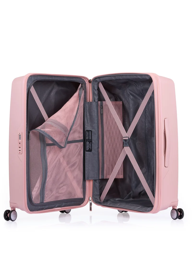AMERICAN TOURISTER Argyle Suitcase, Check-In Size 68 cm / 25 inch, 4 Spinner Wheels, Hard Top, Polypropylene, Antique Pink|DuoSaf™ Security Zipper|Expandable|TSA 008 - 3 Years International Warranty