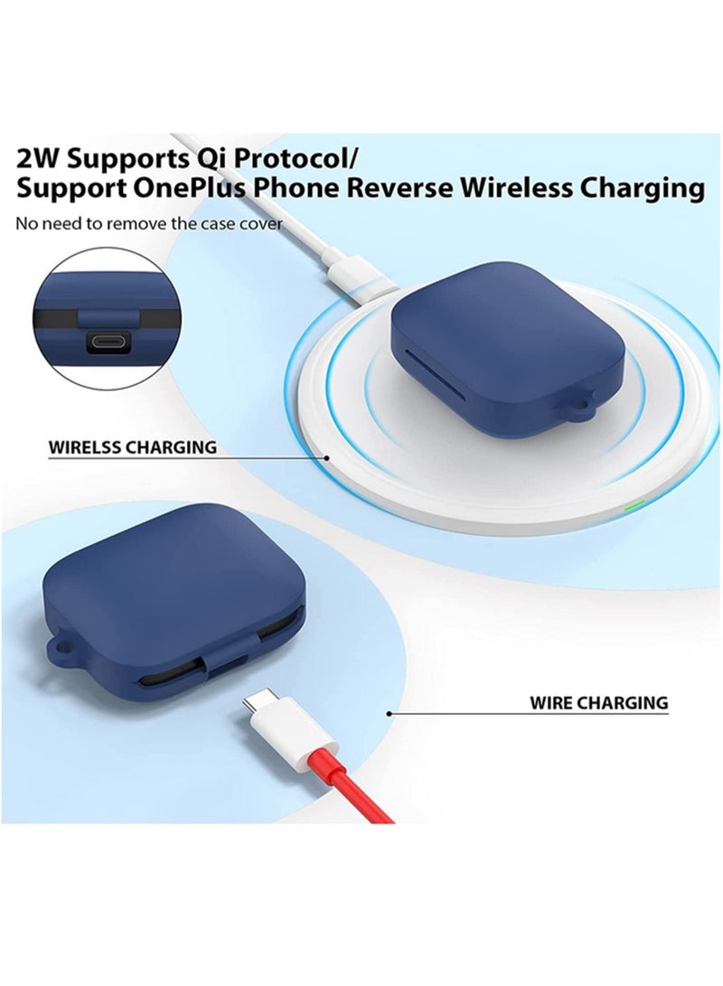 Silicone Case for OnePlus Buds Pro Earphones Protective Cover for One Plus Buds Pro Bluetooth Headset Cases Coque with Carabiner - Image 3