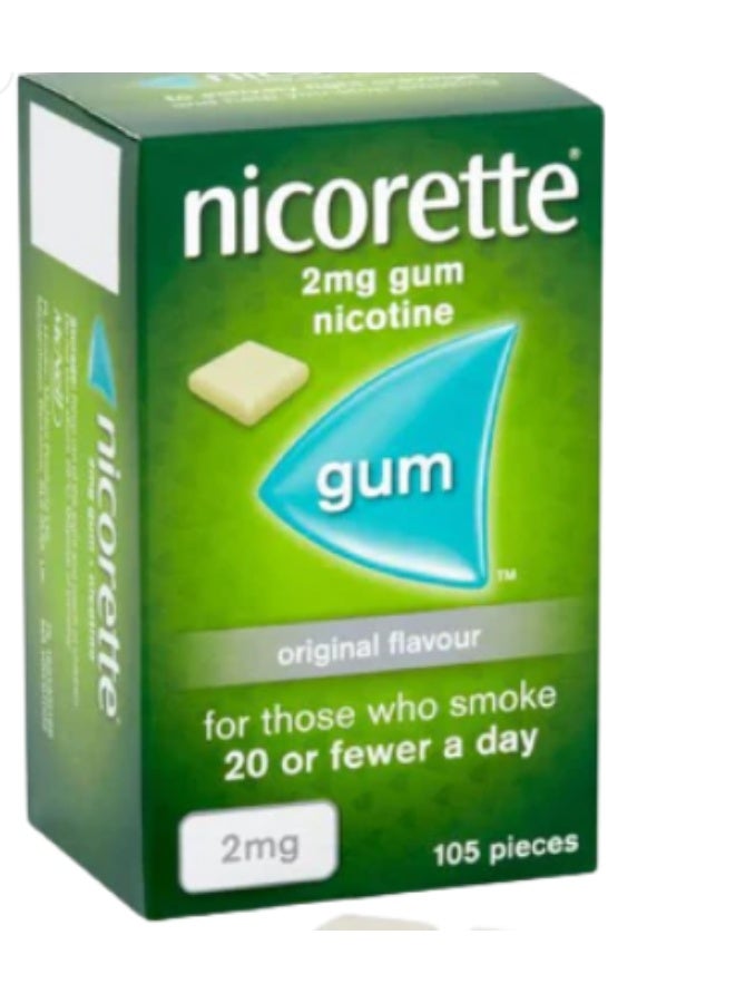 Nicorette	Original 2mg Gum	105 pieces - Image 1