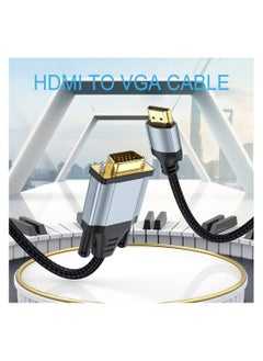 XICEN HDMI to VGA Cable 5M, Adapter (Male to Male) 1080P HD Video Cord Compatible for Computer, Desktop, Laptop, PC, Monitor, Projector, HDTV and More  - Image 3