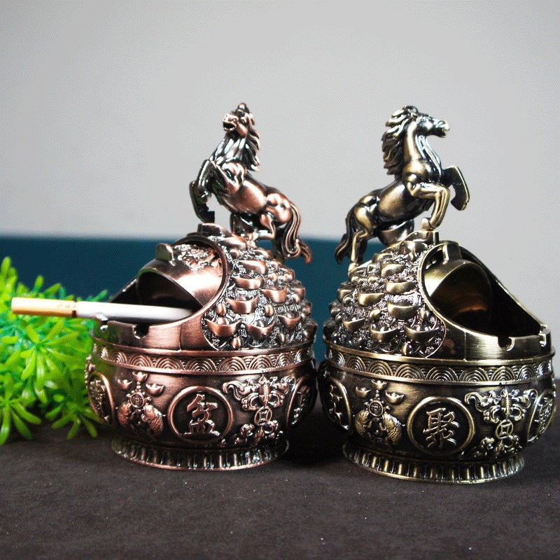 Metal Zodiac Cornucopia Ashtray Alloy Material Metal Crafts Home Decoration Tea Hall Office Gift - Image 4