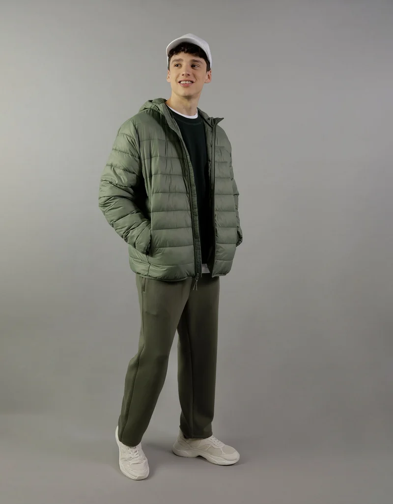 American Eagle Zip Through Puffer Jacket