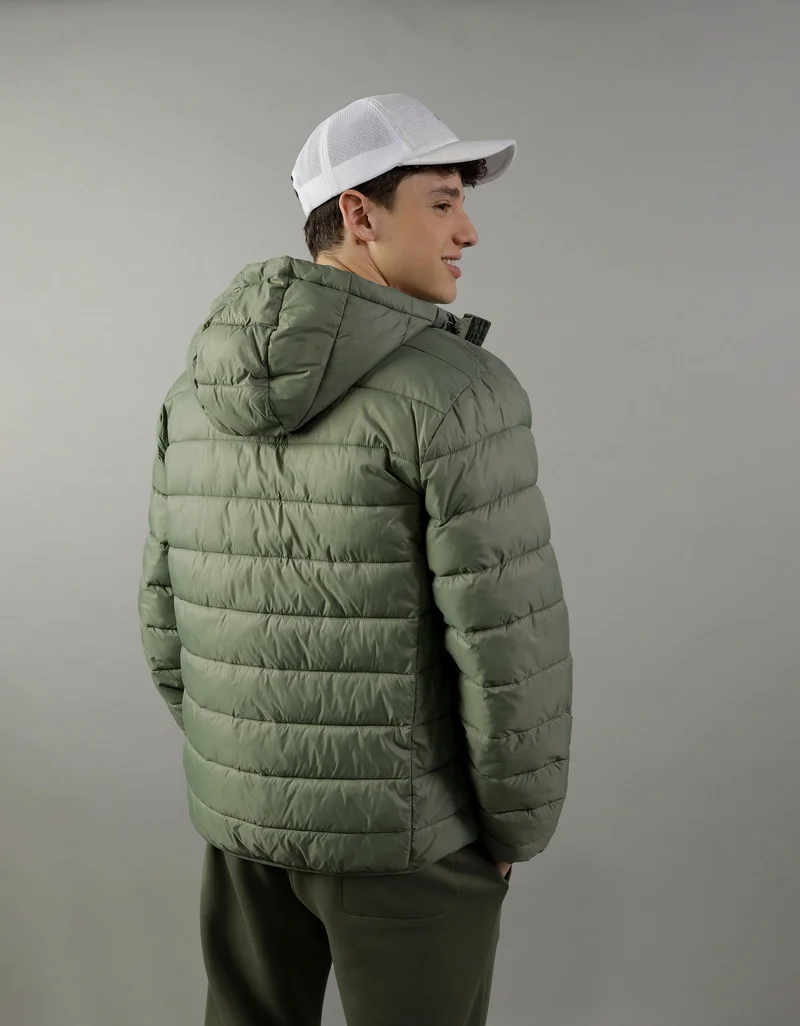 American Eagle Zip Through Puffer Jacket
