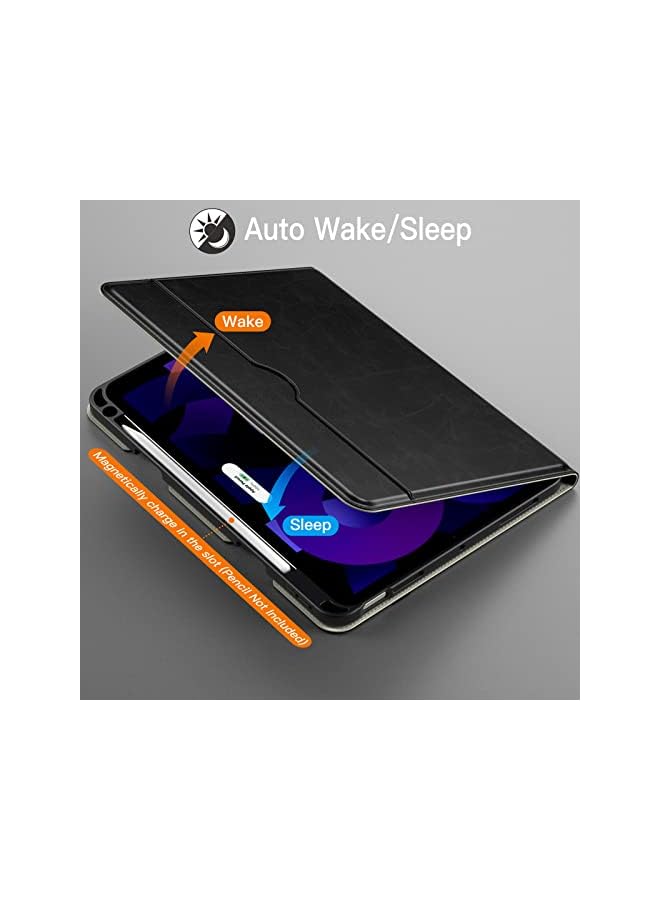 Jetech Case For Ipad Air 5/4 (10.9-Inch, 2022/2020 Model, 5Th/4Th Generation), Pu Leather Business Folio Protective Tablet Cover With Pencil Holder & Pocket, Multi-Angle Viewing (Black) - Image 4