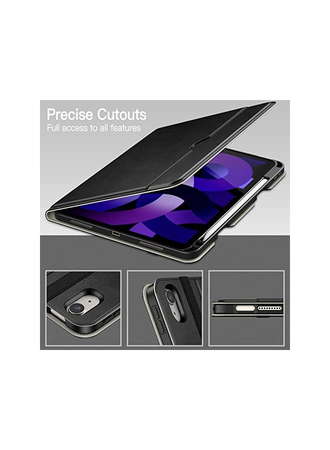 Jetech Case For Ipad Air 5/4 (10.9-Inch, 2022/2020 Model, 5Th/4Th Generation), Pu Leather Business Folio Protective Tablet Cover With Pencil Holder & Pocket, Multi-Angle Viewing (Black) - Image 5