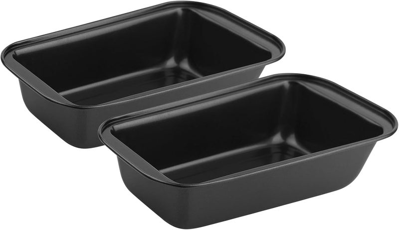 Novery 2PCS Nonstick Bread Pan - 8” x 4” Carbon Steel Loaf Baking Pans, Dishes，Rectangle Baking Supplies for Homemade Bread, Meatloaf, Cakes, Sourdough, Brownies, and Lasagnas - Image 1