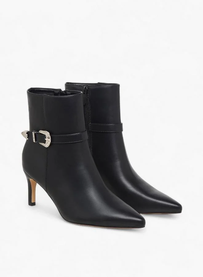 Flora Bella By Shoexpress Women Buckle Detail Ankle Boots