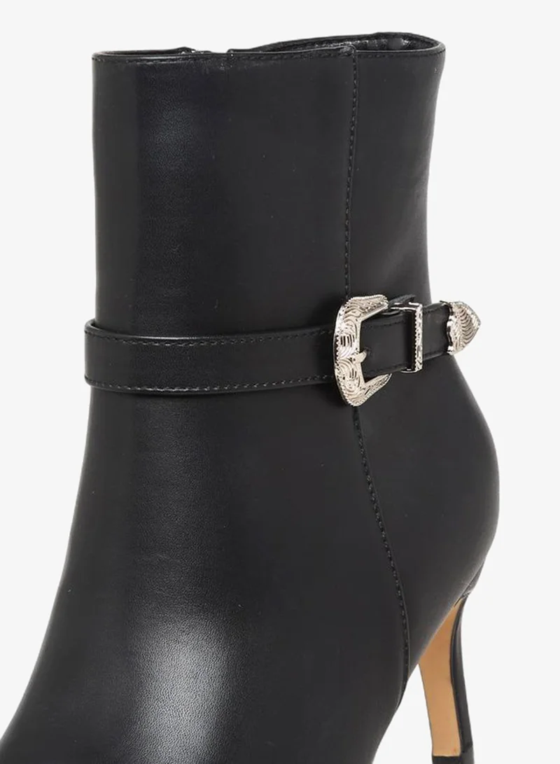 Flora Bella By Shoexpress Women Buckle Detail Ankle Boots