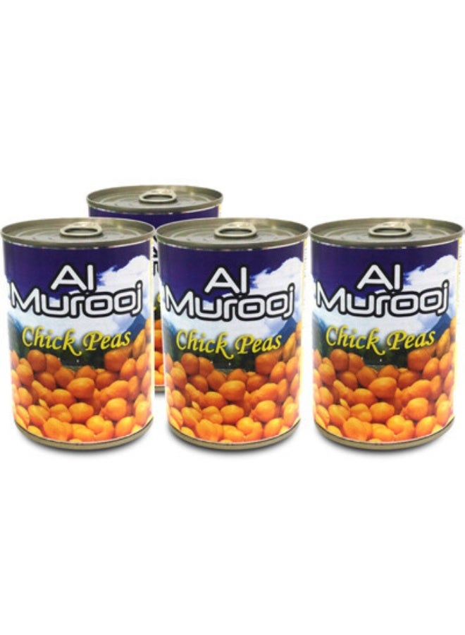 Al Murooj Chick Peas Easy Open Can, 4x400g - Image 1