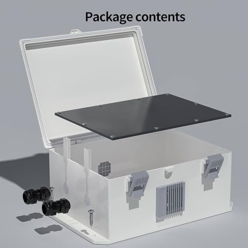 Namunanee Outdoor Electrical Junction Box, ABS Water Resistant Enclosure with Internal Mounting Panel & Hinged Cover (13" H* 9.2" L* 5.6" W) - Image 4