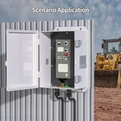 Namunanee Outdoor Electrical Junction Box, ABS Water Resistant Enclosure with Internal Mounting Panel & Hinged Cover (13" H* 9.2" L* 5.6" W) - Image 5