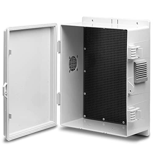 Namunanee Outdoor Electrical Junction Box, ABS Water Resistant Enclosure with Internal Mounting Panel & Hinged Cover (13" H* 9.2" L* 5.6" W) - Image 1