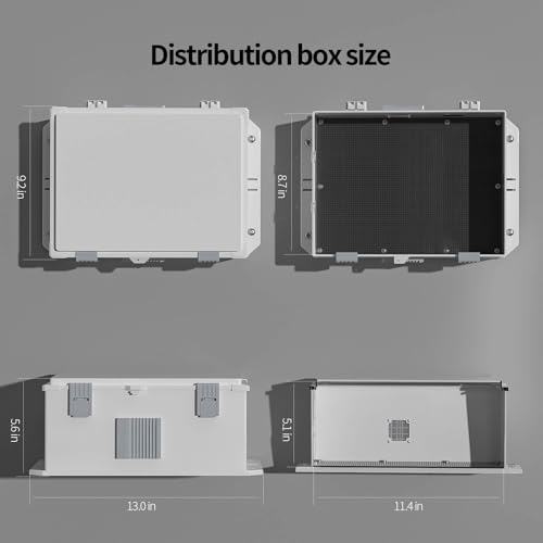 Namunanee Outdoor Electrical Junction Box, ABS Water Resistant Enclosure with Internal Mounting Panel & Hinged Cover (13" H* 9.2" L* 5.6" W) - Image 3
