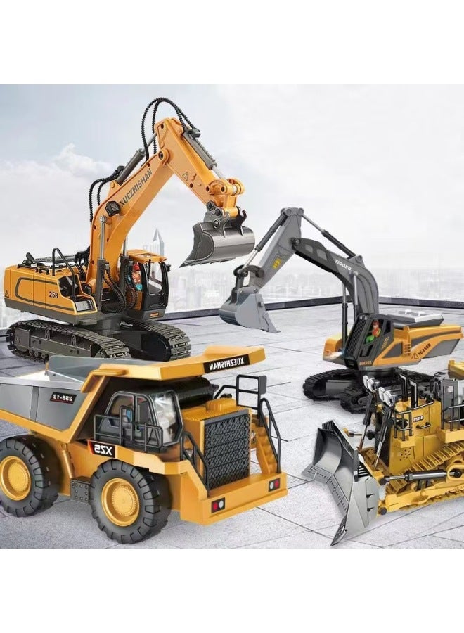Customer Order Special 11-way Large 2.4G Alloy Remote Control Excavator Self-unloading Earth-pushing Project Tank Toy-Color:Bc1057 Alloy 9-channel Remote Control Loader  - Image 3