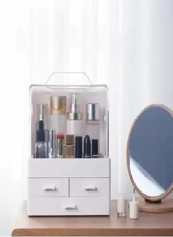 Ngel Modern Cosmetic Storage Organizer Box || Cosmetic Storage Holder || Cosmetic Storage Box Portable Handle Fully Open Waterproof Lid Dustproof Drawers Great for Bathroom, Dresser (Pack of 1) - Image 2