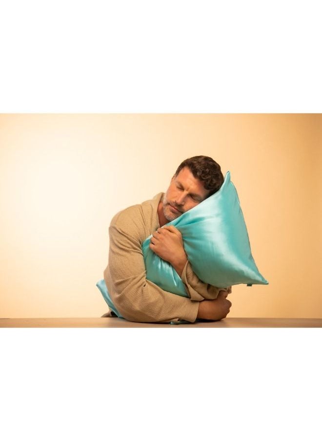 BRIGHTLY LABS Silver-Infused Mulberry Silk Pillowcase - Antibacterial, Hypoallergenic, Skin & Hair Care - Grade 6A Silk with Silver Ion Treatment. Queen size, Envelope closure.  - Image 4