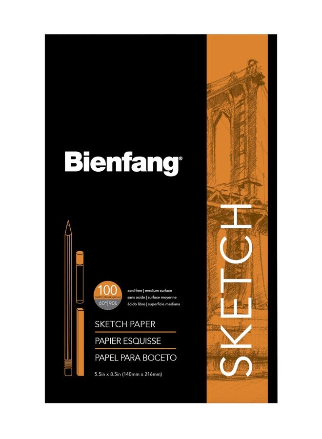 Bienfang Sketch Pad - Fold-Over Cover, 5.5.x 8.5, 100 Sheets - Image 1