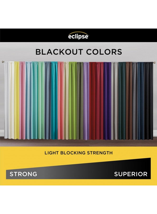 ECLIPSE Kendall Modern Blackout Thermal Rod Pocket Window Curtain for Bedroom or Living Room (1 Panel), 42 X 84, Raspberry