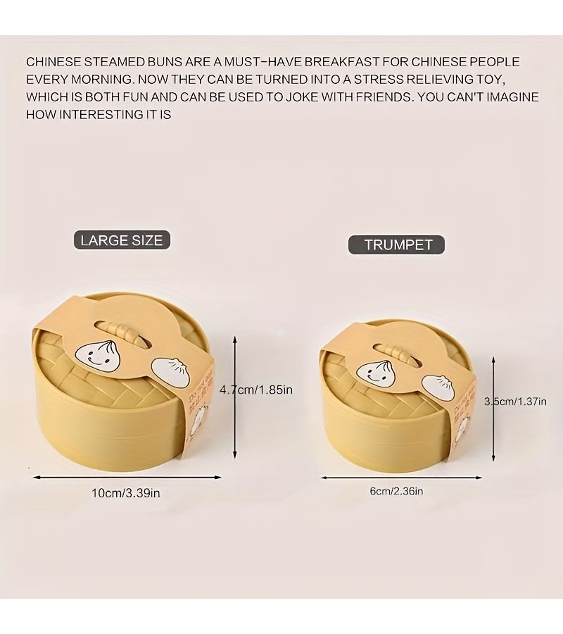 Funny Trumpet Steamer Simulated Bun Toy Office Pranks Holiday Gift - Image 4