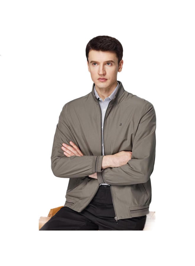 Firs Men'S Jacket Autumn Business Casual Light Luxury Coffee Color Stand Collar Cardigan Men'S Wear