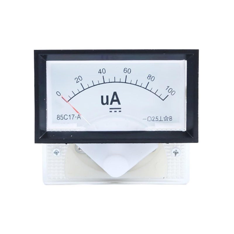 Panel Mount Analog Ammeter Gauge DC 0 100uA 50uA 200uA 500uA Measuring Range 85C17 1Pcs 0 500UA - Image 1