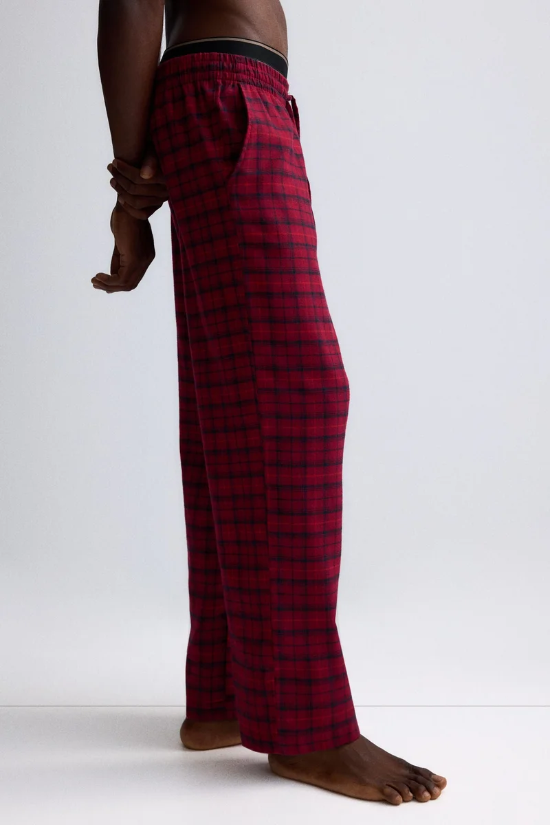 H&M  Relaxed Fit Flannel sweatpants for Men | Best Price UAE