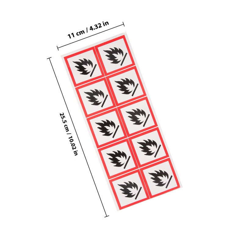 1 Sheet Flammable Liquid Sticker Convenient Flammable Liquid Sign Flammable Liquid Stickers - Image 2
