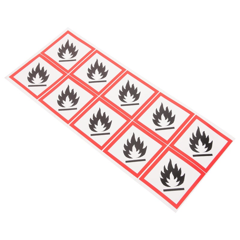1 Sheet Flammable Liquid Sticker Convenient Flammable Liquid Sign Flammable Liquid Stickers - Image 4