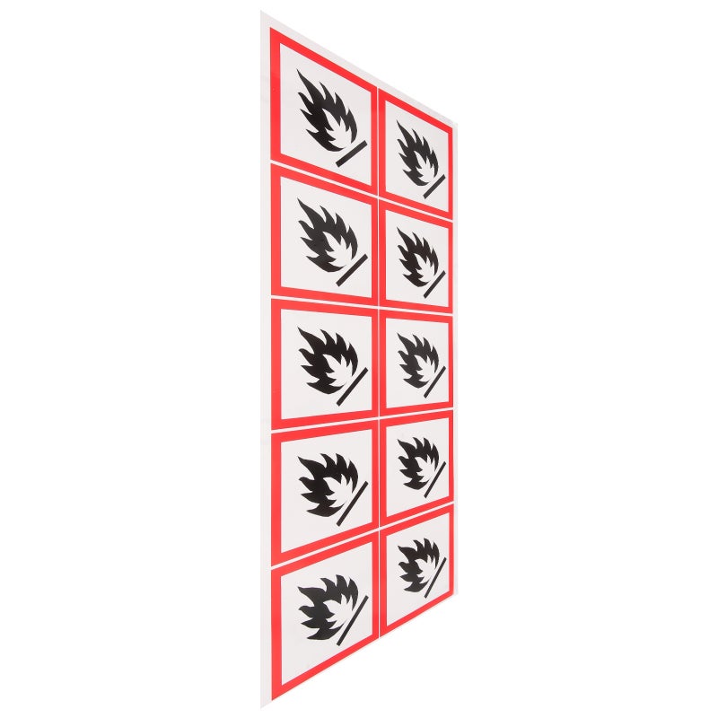 1 Sheet Flammable Liquid Sticker Convenient Flammable Liquid Sign Flammable Liquid Stickers - Image 1