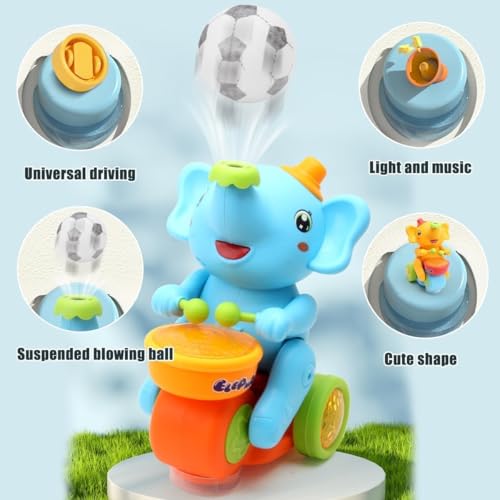 Goyal's Elephant Musician Toy with Levitation Ball on Nose Along with Dazzling Light Drum Sound Music and Elephant Sound - Multicolor - Image 3