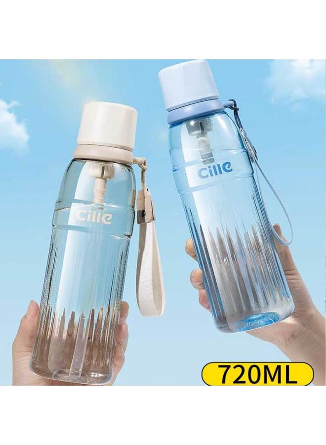 Cille Tritan Plastic Cup For Men And Women, Sports Water Bottle, Summer Portable Straw Cup, Large Capacity Student Children's Cup