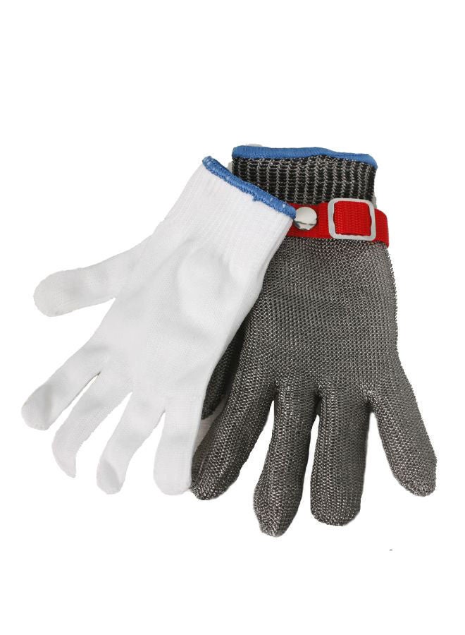 NIBEMINENT Pair Of Hand Protective Cut-Resistant Glove Black/Red/Blue 35centimeter - Image 2