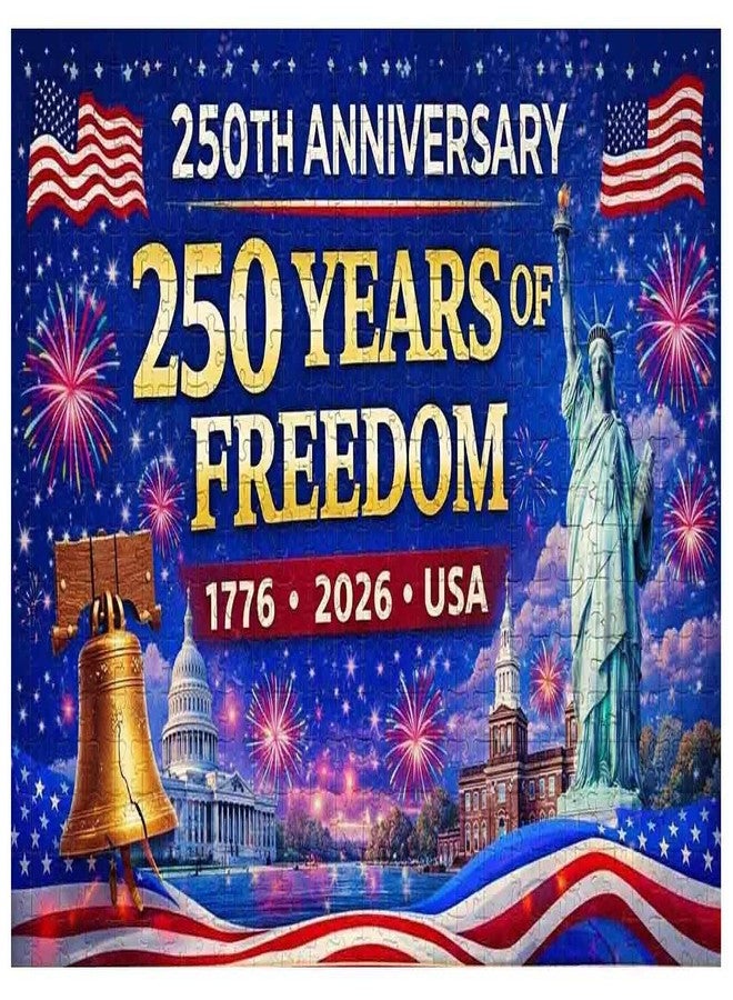 500 Pieces 250th Anniversary Puzzle 250 Year American USA 1776-2026 Anniversary Freedom Jigsaw Puzzle