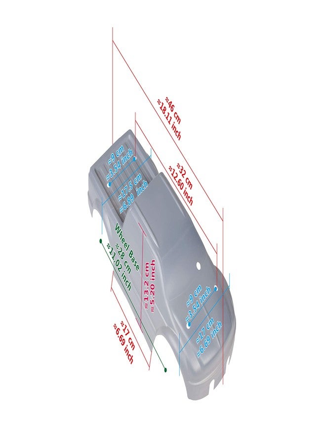 SummitLink Custom Body Compatible for T/E Maxx Shell Cover E-Maxx 1/10 Scale RC Car (Truck not Included) (Muddy Orange Over Black) - Image 2