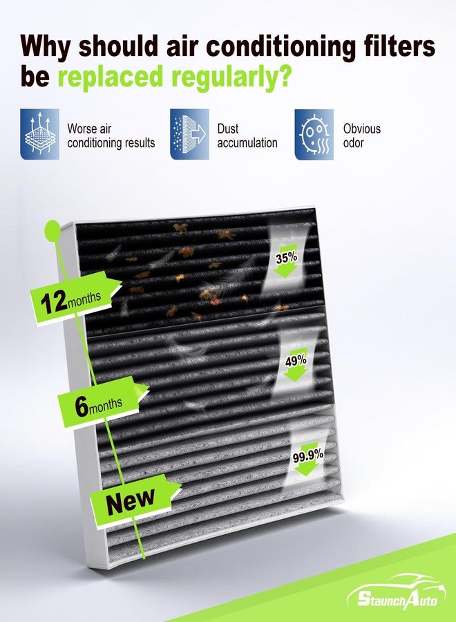 StaunchAuto Engine & Cabin Air Filter for Honda Civic 2016-2026 2.0L, HR-V 2023-2026 HRV 2.0L (Not Fit Civic Hatchback) Air filter for Car Replacement CF11182 CA12051 Automotive Accessories- 2 Pack - Image 4