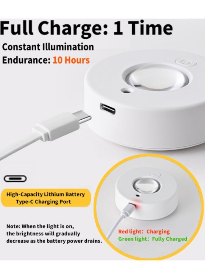 Magnetic Rechargeable Ambiance Light 12-Color Remote Night Lamp Drill-Free Cabinet Display Light Timed Stepless Dimming Bedside Light - Image 1