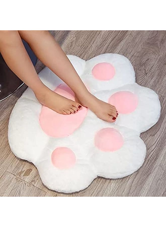 Baby love Multiuse Plush Cat Paw Design Chair Cushion White/Pink 80x70cm - Image 2