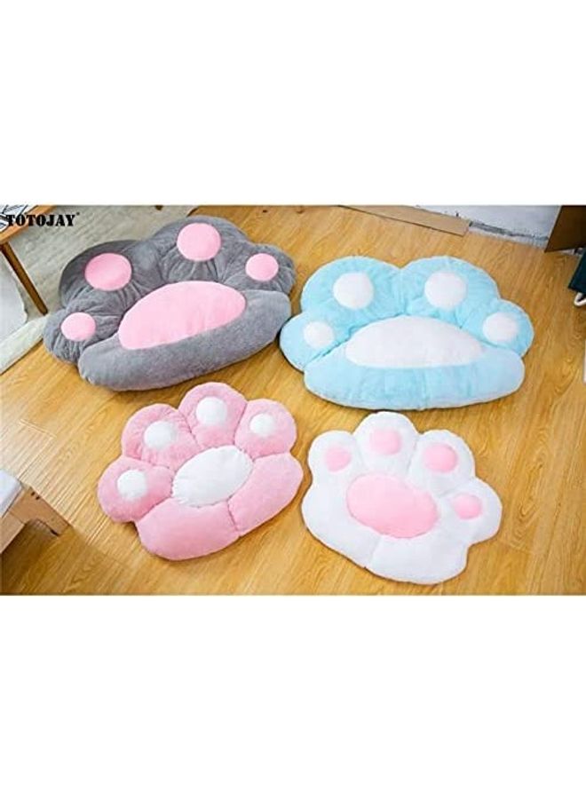 Baby love Multiuse Plush Cat Paw Design Chair Cushion White/Pink 80x70cm - Image 4