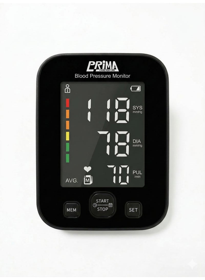 Prima Arm Blood Pressure Monitor with Large Digital Display for Clear Readings and Accurate Blood Pressure and Pulse Measurement for Home Use - Image 4