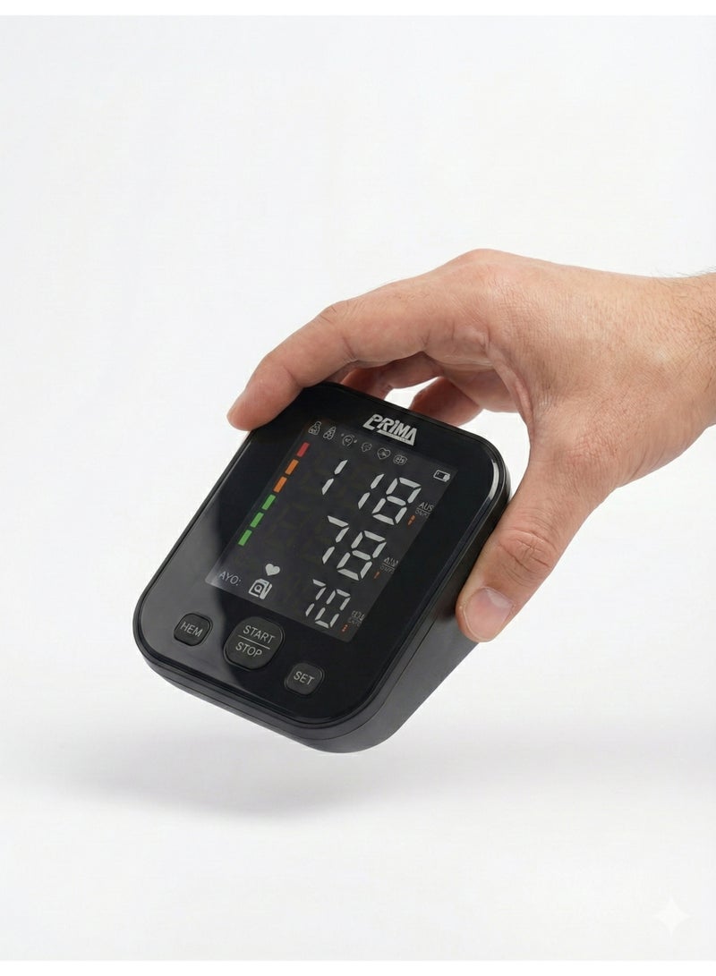 Prima Arm Blood Pressure Monitor with Large Digital Display for Clear Readings and Accurate Blood Pressure and Pulse Measurement for Home Use - Image 5
