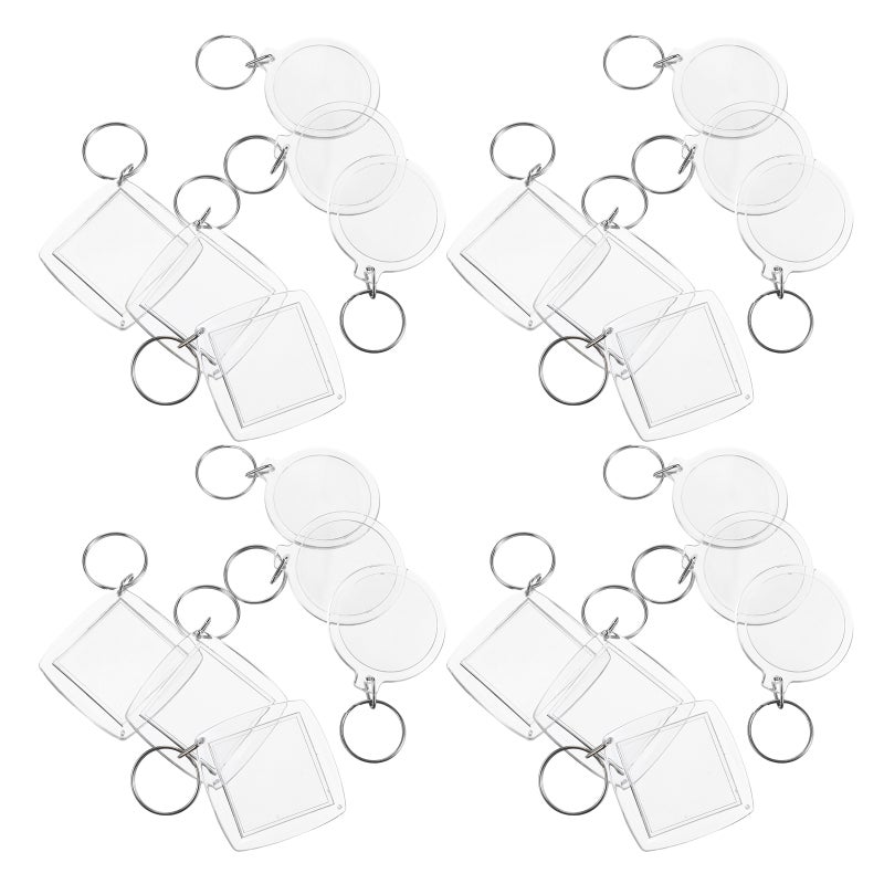 30pcs Clear Keychain: Photo Frame Round Transparent Keyring Blanks For DIY Projects Souvenirs And Decorative Ornaments - Image 5