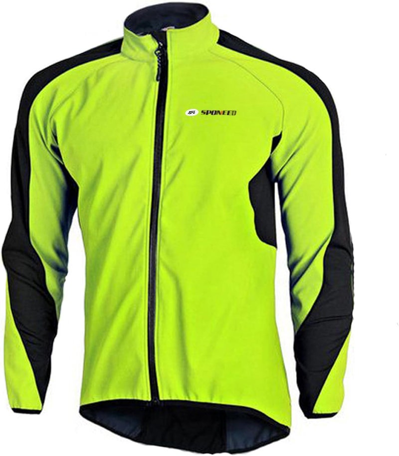 sponeed Men's Windproof Jackets Cycling Fleece Coat Shirts Winter Thermal Snowing Running Tops Bike Overcoats - Image 3