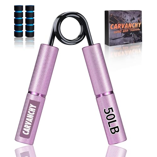 Carvanchy Grip Strength Trainer, 50LB, Wrist Forearm Strengthener, Metal No Slip, Hand Grip Gripper Strengthener for Strength Training and Exercise, Hand Workout Squeezer Grip Strength - Image 1