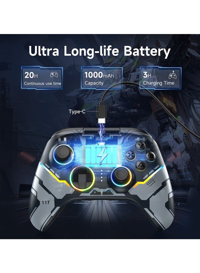 EasySMX X15 Wireless PC Gamepad Bluetooth Joystick Controller for PC Windows, Nintendo Switch, Android/iOS, RGB, Hall Effect - Image 3