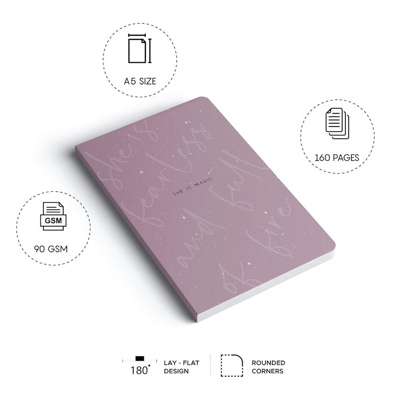 FACTOR NOTES دفتر A5: مخطط | 90 جرام | 160 صفحة (بلا خوف) - Image 3