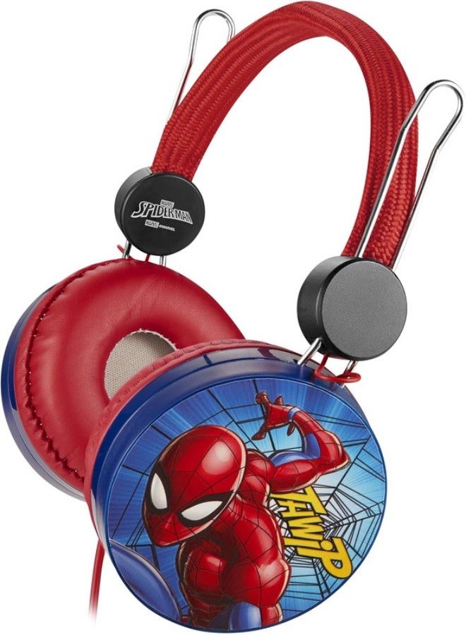 SMD Marvel Spider-Man Auxiliary Headphones with Stickers | Wired Spider-Man headphones for kids with aux cable, soft ear cushions, adjustable headband, and included stickers for personalization - Image 3